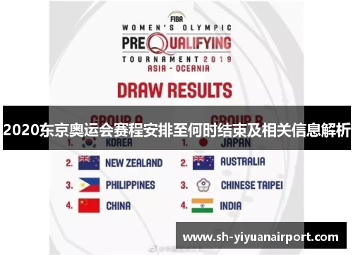2020东京奥运会赛程安排至何时结束及相关信息解析 2020东京奥运会赛程安排至何时结束及相关信息解析